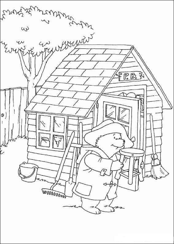 Plansa de colorat cu Ursul Paddington 5 23